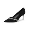 797T12 fashion pointed women's high heels 2026 winter new rhinestone ultra-high stiletto women's single shoes