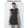 UR 2025 Весна Простое Элегантное Платье Слим с Застежкой-Молнией Сзади