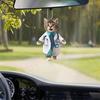 Hoodie Skull Acrylic Hanging Decoration Home Indoor Christmas Tree Car Rearview Mirror 2D Flat Dog Cat Hanging Ornament Cartoon Animal Pendant