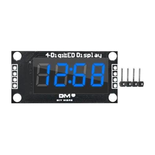 Модуль часов TM1637 4-разрядный светодиодный 0,36" 0,56" Дисплейная трубка 7-сегментный светодиодный дисплей Часы Двойная точка Модуль 0,36" 0,56 дюйма Arduino