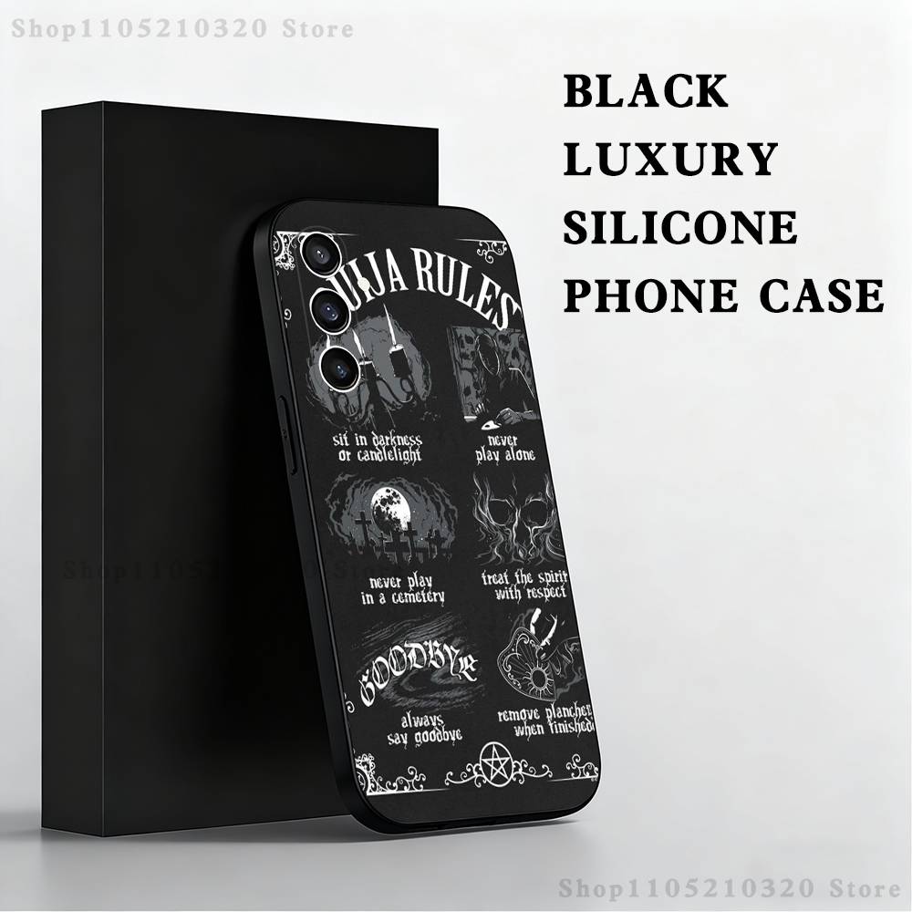 Чехол для телефона 'Сверхъестественное искусство Ouija Board' для Samsung S25, S24 Ultra, S20, S30 plus, S22 plus, S23, S30 Ultra 5G, силиконовый, черный
