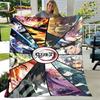 Anime Cartoon Demon Slayer Blanket,Flannel Blanket Throw Blanket,Sherpa Warm Children's Blanket for Living Room Bedroom Beds