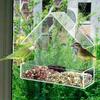 Attract Beautiful Wild Birds with These Acrylic Bird Feeders - Easily Mountable with Suction Cups
