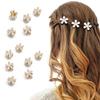 Karmic Creation® 12 шт. Корейские заколки для волос - мини зажимы-крабики - Стильные аксессуары для волос для женщин - Заколки для волос для девочек - Зажим-крабик с цветком - жемчуг c