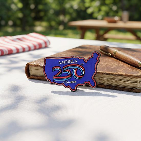250th USA Anniversary Brooch Pin Metal Enamel Zinc Alloy Brooch Independence Day Commemorative Souvenir Badge for Bags, Clothing