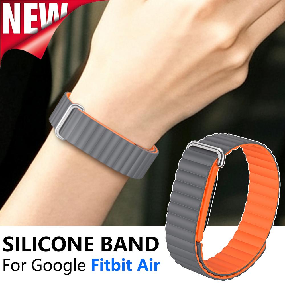 Силиконовый ремешок-петля для часов Google Fitbit, ремешок из мягкой резины, магнитный спортивный браслет на запястье для женщин и мужчин