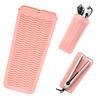 Silicone Hair Iron Pouch & Matte, Pastel 4 Colors, Heat Resistant Temperature 300℃, 28.5x13.5cm, Lightweight 104g (pink)