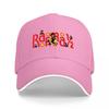 Rogamakz Logo Baseball Cap Black with Red and Yellow Design Adjustable Fit for Adults Streetwear Fashion Hat