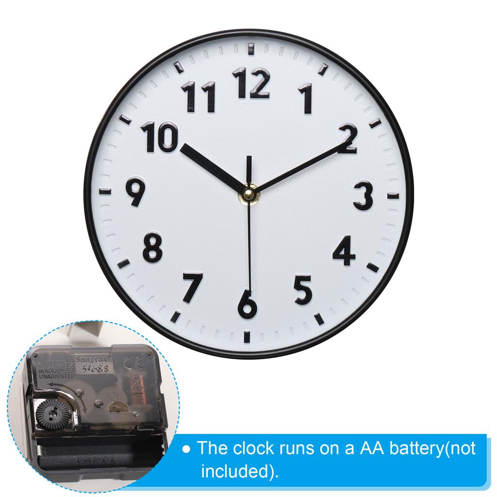 8-дюймовые 3D настенные часы с цифрами, кварцевые, бесшумные, не тикающие, круглые настенные часы для гостиной, спальни, офиса, декора