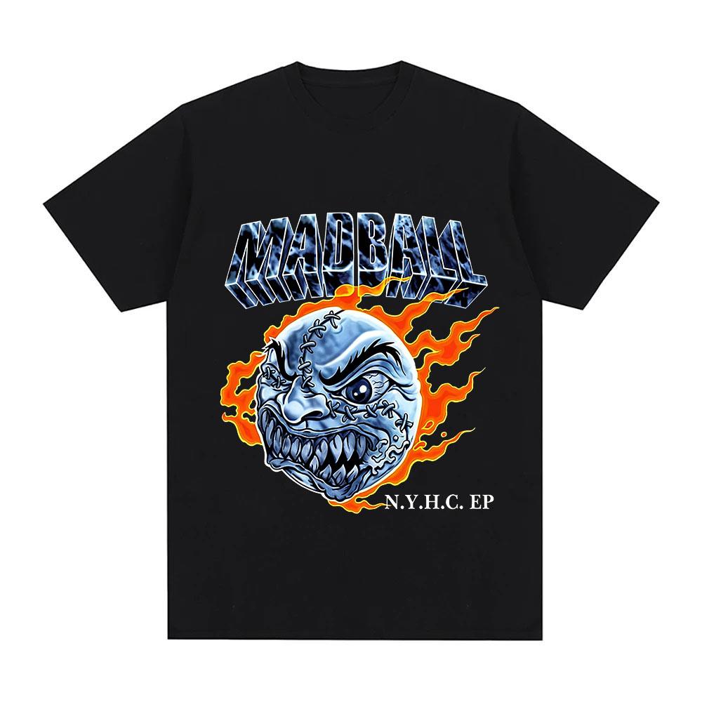 Madball Хлопковая футболка 100% Графика с принтом с изображением группы Тур Футболки Streetwear Мода Женские Мужские Повседневные Винтажные С круглым вырезом Взрослые Топы Летние
