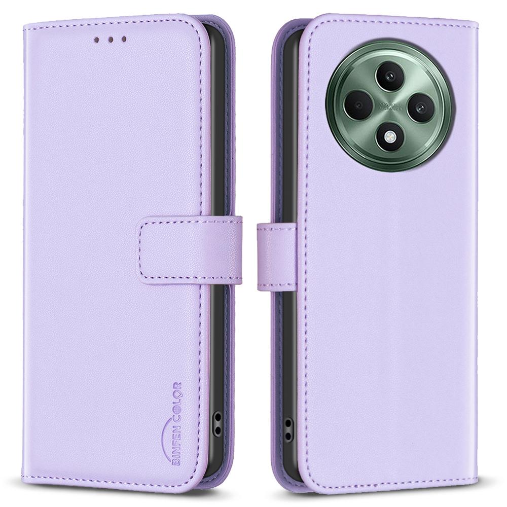 BINFEN COLOR BF17 For Oppo Reno12 F 5G Case Leather Phone Cover Wallet Stand