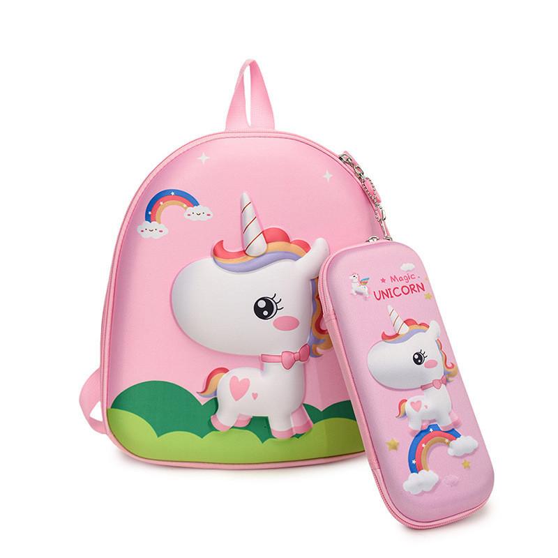 Charming Unicorn 3d Pvc Backpack For Preschoolers With Large Capacity And Waterproof Features Ideal For School Activities