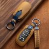Leather Car Key Case Cover for Dodge RAM 1500 2500 3500 4500 5500 TRX Pickup 2019 2020 2021 2022 Chrysler Jeep Grand Cherokee