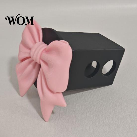 Non-fading Tow Hook Cover Princess Bow Trailer Hitch Cover, Cute 3D Printed Towel Coupler Cap, Snap On Decorative Dust Plugs for SUV Truck,