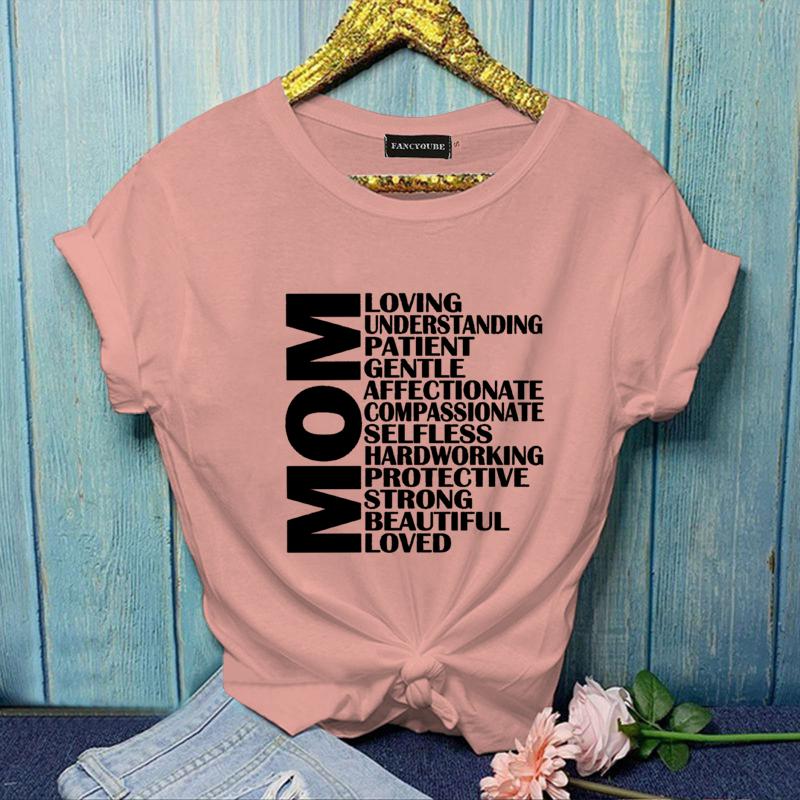 Женская футболка большого размера Y2K MOM Женская модная футболка MOM Летние топы