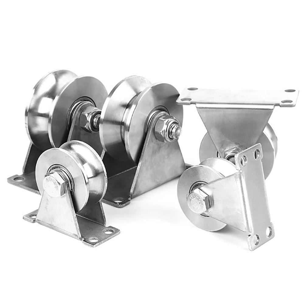 1Pcs Track Wheel Bearing Pulley U/V/H Shaped Rigid Caster New Sliding Door Rollers Home Hardware