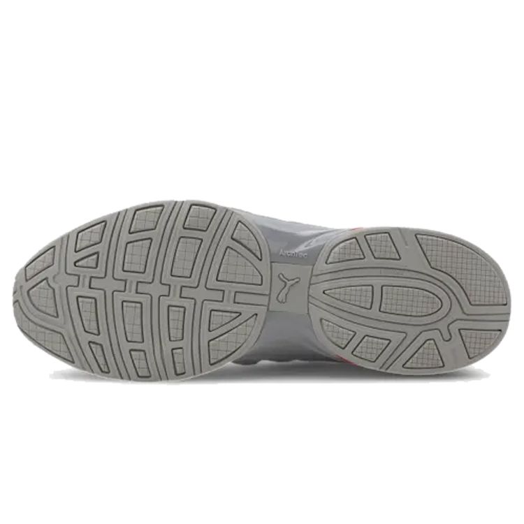 Puma Мужские белые высокие кроссовки Axelion Block Red Low Top для бега с высоким риском 193148-02