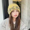 Women's Warm Knitted Wool Hat with Earmuffs for Autumn and Winter - Korean Style, Versatile, Large Head Circumference
