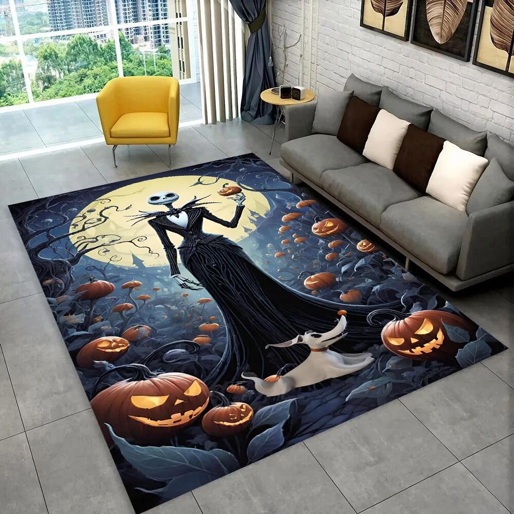 2025 Новый Рождественский Мультяшный Ковер The Nightmare Before Подарок для Спальни Гостиной Домашний Декор Дивана, Детский Декор Напольный Коврик