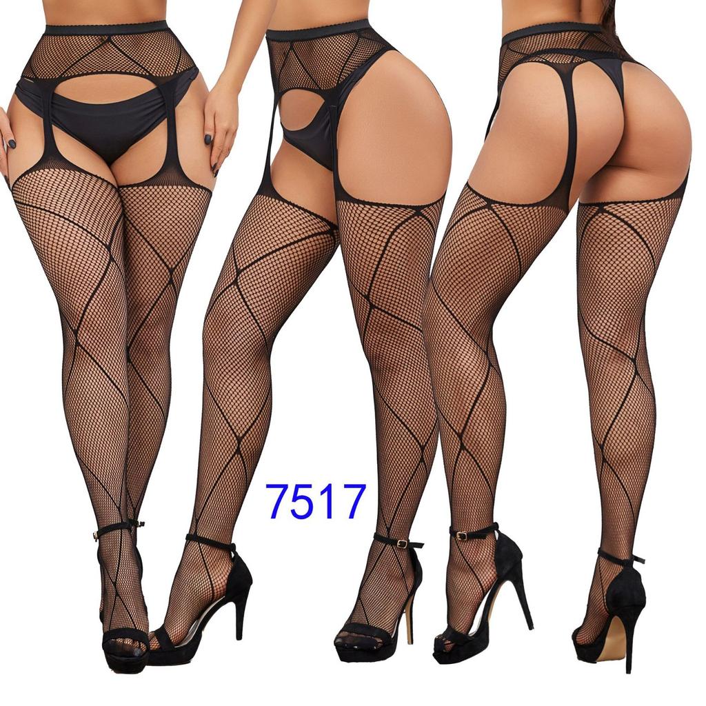 Sexy Lingerie Lace Transparent Sling Net Stockings Black Sexy Free Off Waist Fishnet Stockings Non Slip Garter