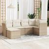 VidaXL Garden Lounge Set with Cushions 6 Pcs Beige Braided Resin 3217948