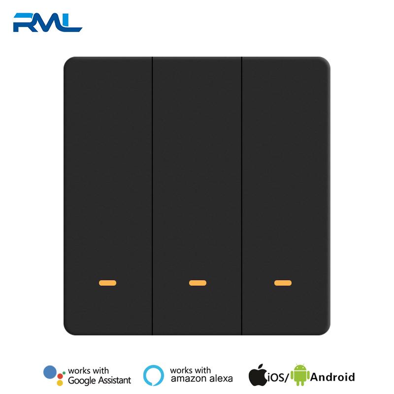 Tuya Smart Life No Neutral Alexa google Touch Tuya Smart Switch Wifi Wireless Smart Light Switch