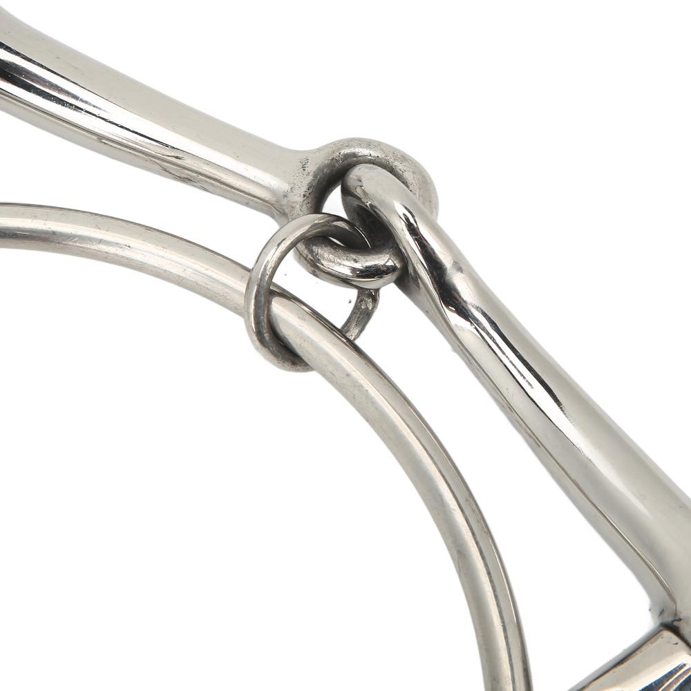 Smooth Surface Horse Bit 5 Inch Loose Ring Bit Anti-Bite Control Horse Mouth Bit  Equestrian Use