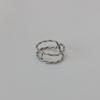 Unique S925 Silver Layered Hip Hop Ring For Women With Geometric Design And Versatile Style