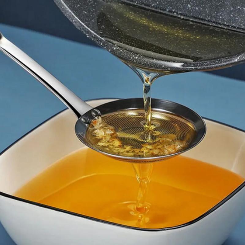 Шумовка из нержавеющей стали Сетка для удаления остатков растительного масла Дуршлаг Сито Кастрюля для супа Маленький фильтр Дуршлаг Кухонные гаджеты