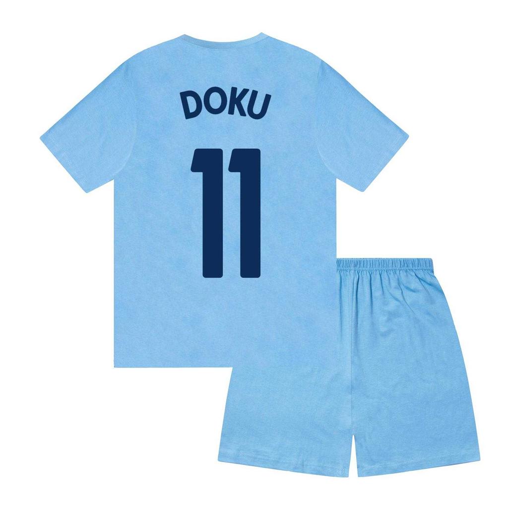Manchester City FC Boys Doku 11 Sublimated Short Pyjama Set