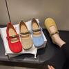 Evening Wind Single Shoes Women's 2025 New Spring Flat Mary Jane Women's Shoes Soft Soles with Skirts Gentle Beanie Shoes