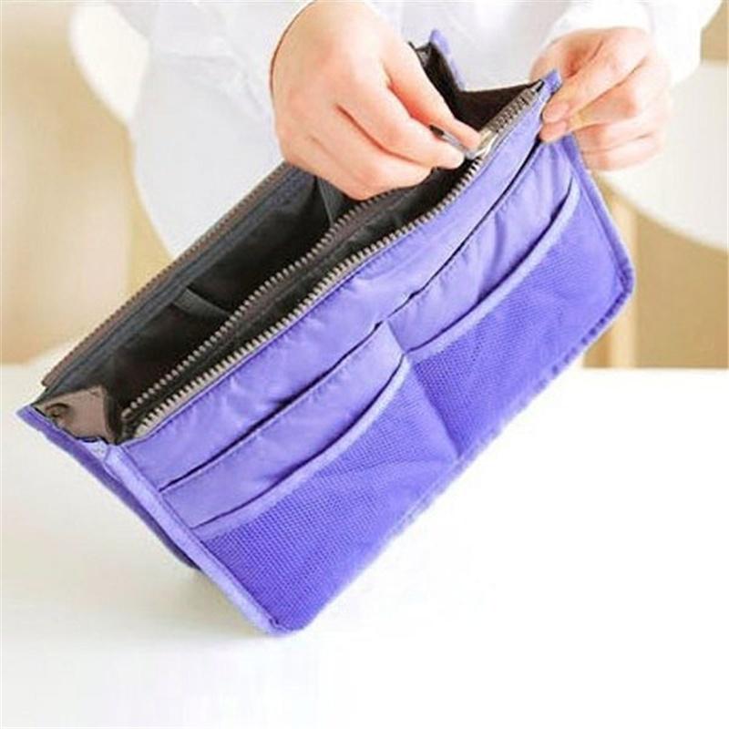 Женская сумочка, нейлоновый двойной органайзер, вставка, косметичка