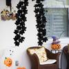 100/175CM Artificial Maple Leaf Garland UV Resistant Fall Halloween Thanksgiving Day Harvest Festival Autumn Mantle Porch Indoor Outdoor Decoration