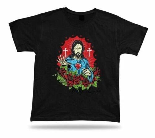 Holy Love Cross Jesus Christ Heart Rose Birthday Gift Idea T-Shirt Shirt