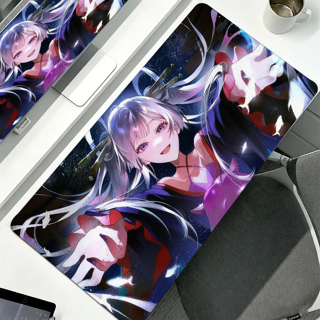 Игровой коврик для мыши Kaguya Космическая принцесса Аниме Большой коврик для компьютерной мыши Офисный ПК Геймерский Нескользящий Резиновый Коврик для клавиатуры и стола