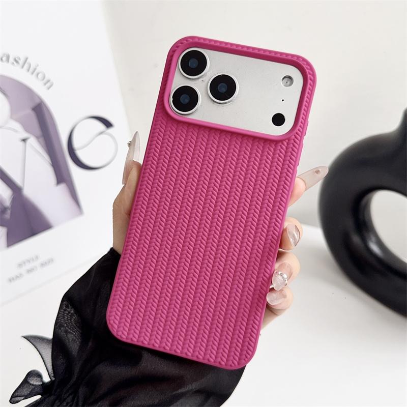 Простые матовые плетеные чехлы для телефонов Apple iPhone 17 16 15 14 Plus 13 12 11 Pro Max Air, ударопрочные, мягкая защита, нескользящее покрытие