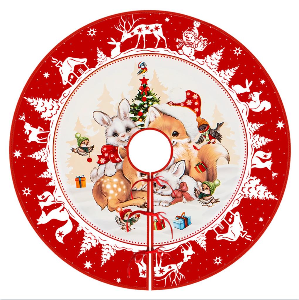 Christmas Tree Skirt Decoration For Home Xmas Tree Decorations Skirt Ornament Festive Holiday Party Decorations Indoor Outdoor