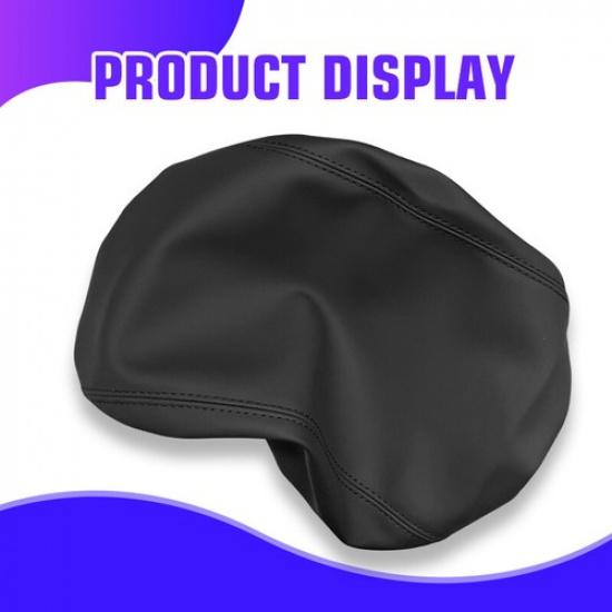 Fits For 15-20 Ford Edge Black Vinyl Leather Center Console Lid Armrest Cover