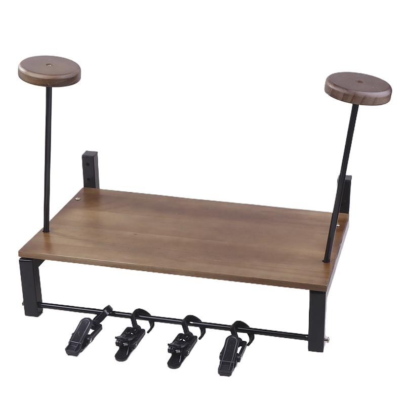 Деревянная стойка для мотоциклетного шлема с полкой, настенная стойка для демонстрации шлемов, совместимая со шлемами - вмещает 2 шлема