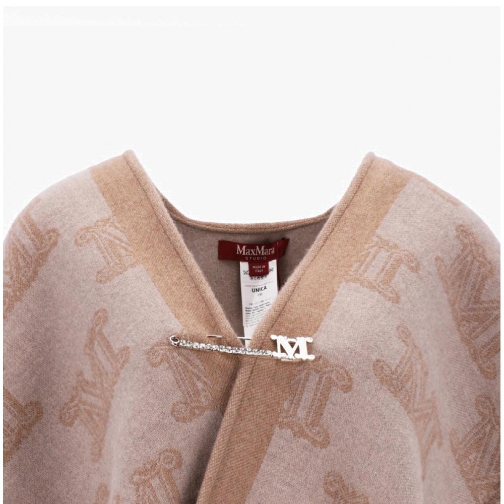 Max Mara 2426736011600 006 Frine Frine Jacquard M MonograM Fringe Poncho woMen S Cape