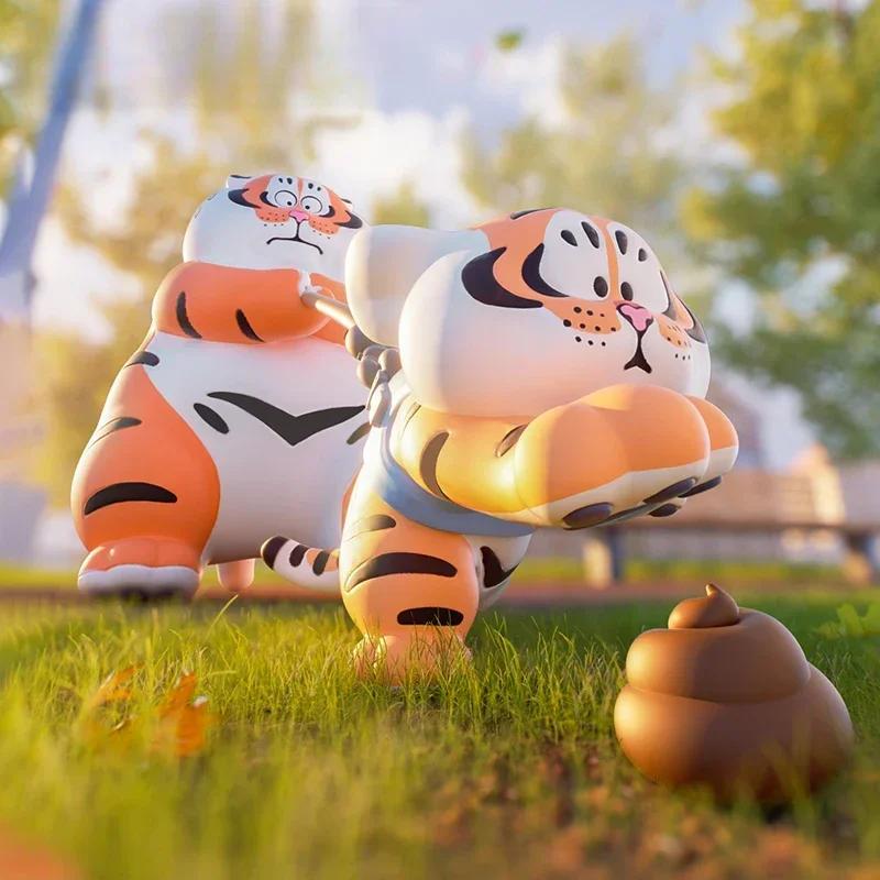 New Original I Am Not Fat Tiger Loving Father Faithful Son Series Cute Action Anime Figures Kawaii Toys figure Dolls Gift Toys