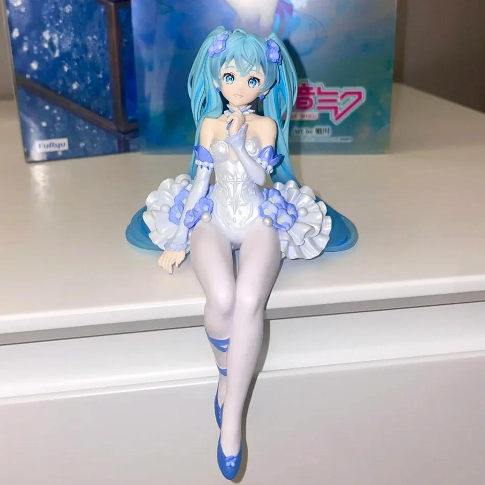 Хацунэ Мику Синие Волосы Аниме Фигурка Сакура и Цветок Свадьба Двойной Стиль ПВХ Статуя Коллекционная Фигурка для Коллекции Фанатов