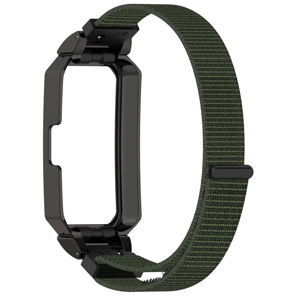 Ремешок для часов для Huawei Band 10/10 NFC/9/9 NFC/8/8 NFC, нейлоновый ремешок на липучке с металлическим корпусом