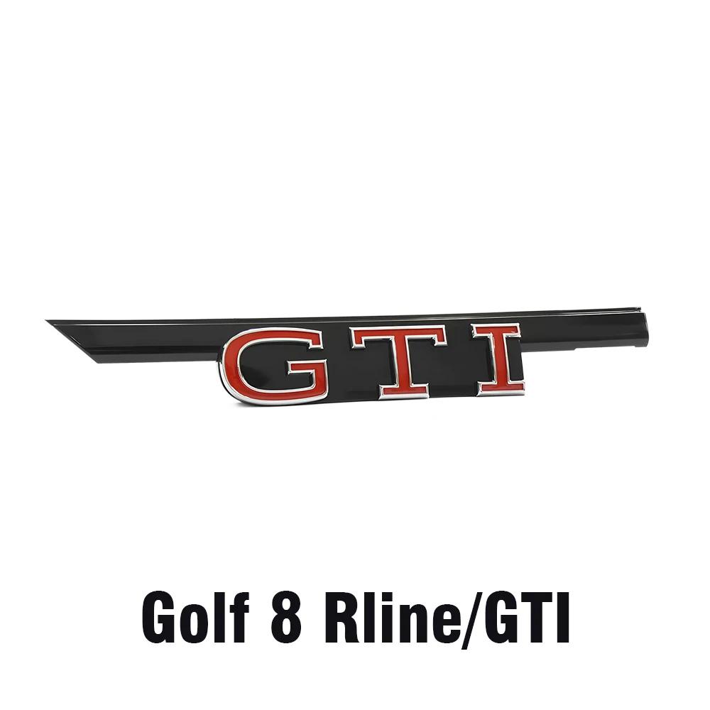 BPU1 2025 Hot 1Pcs ABS Car Front Grill GTD GTI Logo Trim Sticker Emblem Badge For Volkswagen VW Golf 8 R Line GTI Replacement Decoratlt2