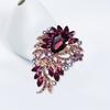 Elegant Colorful Rhinestone Glass Brooch Vibrant Color Irregular Shape Pin Shawl Scarf Suit Collar Badge Outfit Accessories