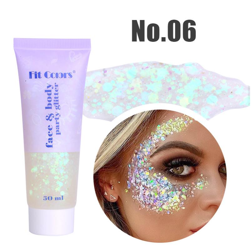 14 цветов Макияж Синие блестки Жидкие тени для век Жидкий сценический макияж Лицо Тела Блеск Яркие тени для век