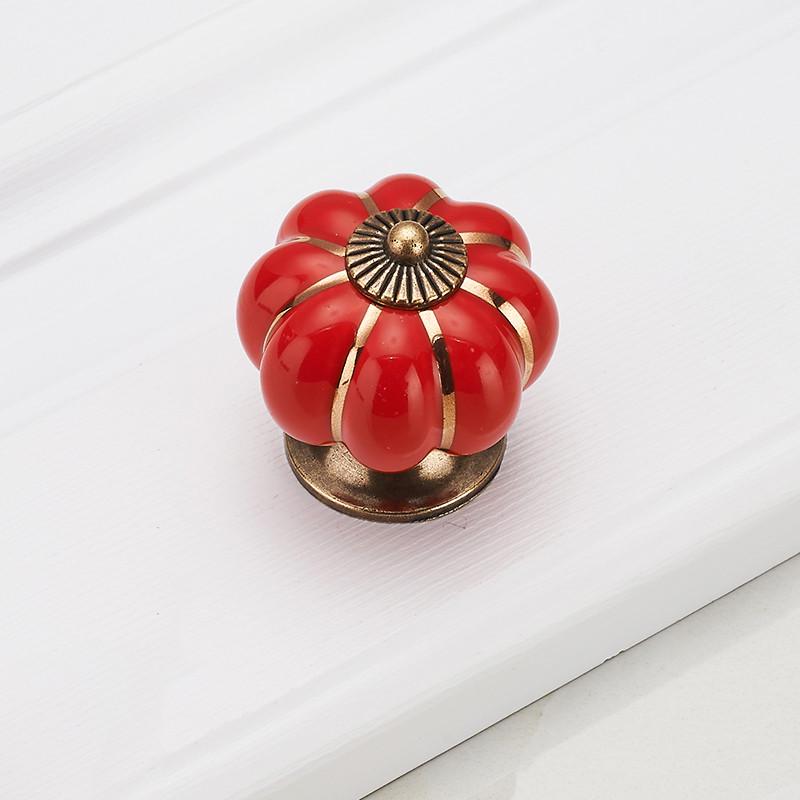 Pumpkin Ceramic Handles 40mm Drawer Knobs Cupboard Door Pulls Furniture Handle
