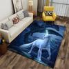 "Fantasy Unicorn and Dragon Night Sky Carpet, Living Room Decor" Suitable for use as an anti-slip for living room bedroom sofas