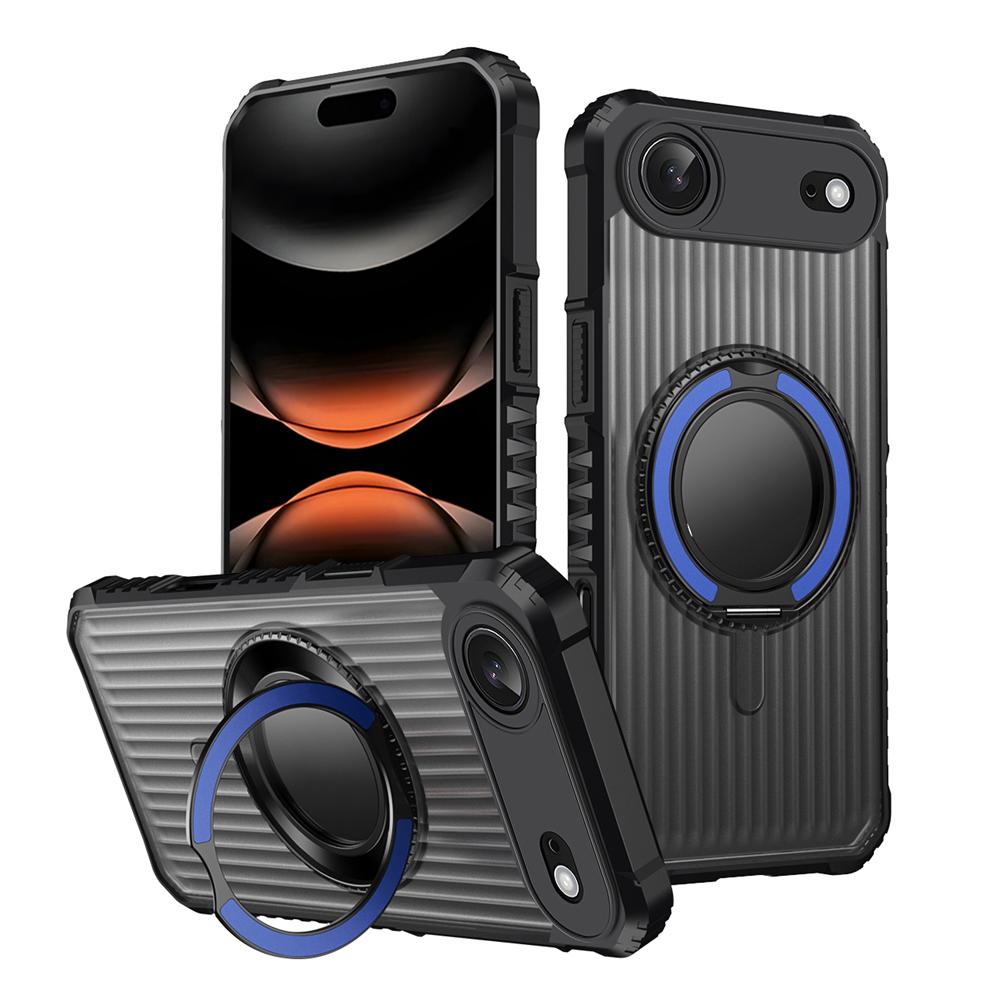 KEYSION Чехол-подставка с вращающимся на 360° кольцом для MagSafe для iPhone 17 Pro Max 17 Air Матовый Прозрачный Магнитный Противоударный Чехол для Телефона