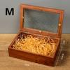 Crabapple Flower Solid Wood  Storage Cabinet Vintage Photo Storage Box  Table Organizer